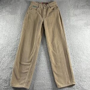 Empyre Tori Corduroy Skate Pants Womens 0 Brown Khaki Wide Leg Grunge
